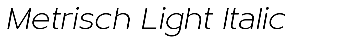 Metrisch Light Italic
